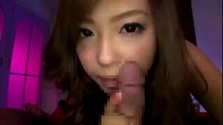 Japanese woman smell and blow smegma dick