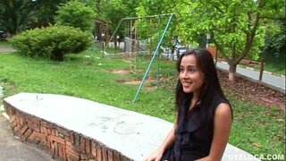 Latina ricevis varman facials post kiam akiranta ŝia pussy and ass fucked hard