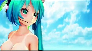 Miku Iarcheangail Rince Sexy Nude MMD