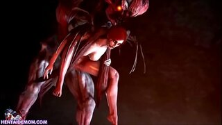 Сексуаль Ҡыҙ Трахаться Менән Монстр 7