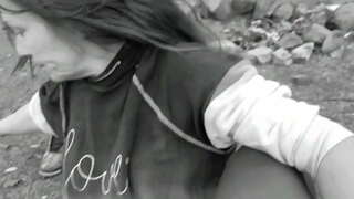 BLACK COCK CUM SLUT: ASHTON LOVE GOBBLES BBC CUM TWICE in PUBLIC